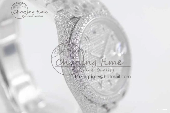Jubilee Diamonds Datejust TWF 41 Arabic Full on A2824 Dial Edition SS Markers Best Bracelet 1:1 0214